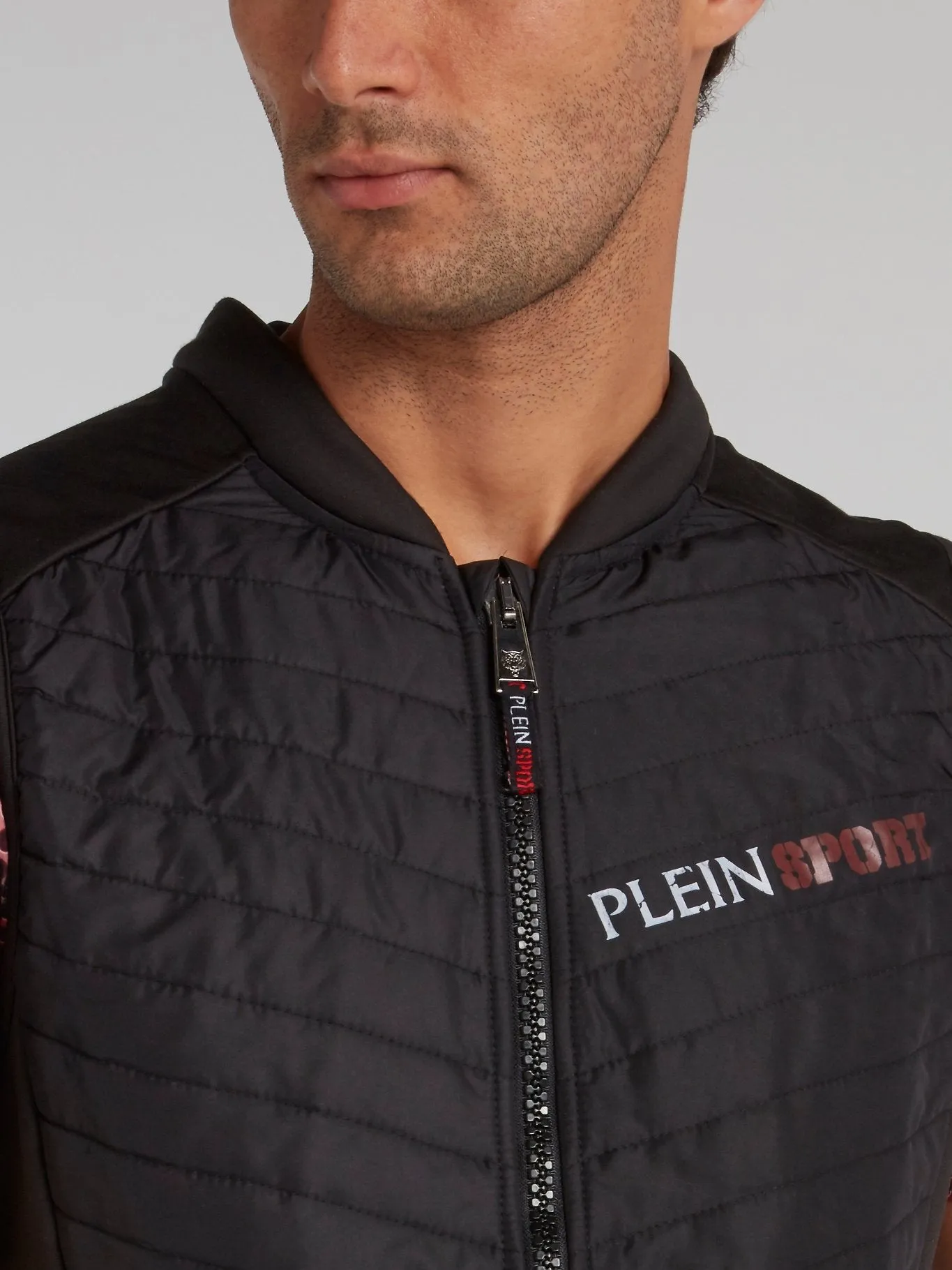 Agassi Black Quilt Jogging Vest