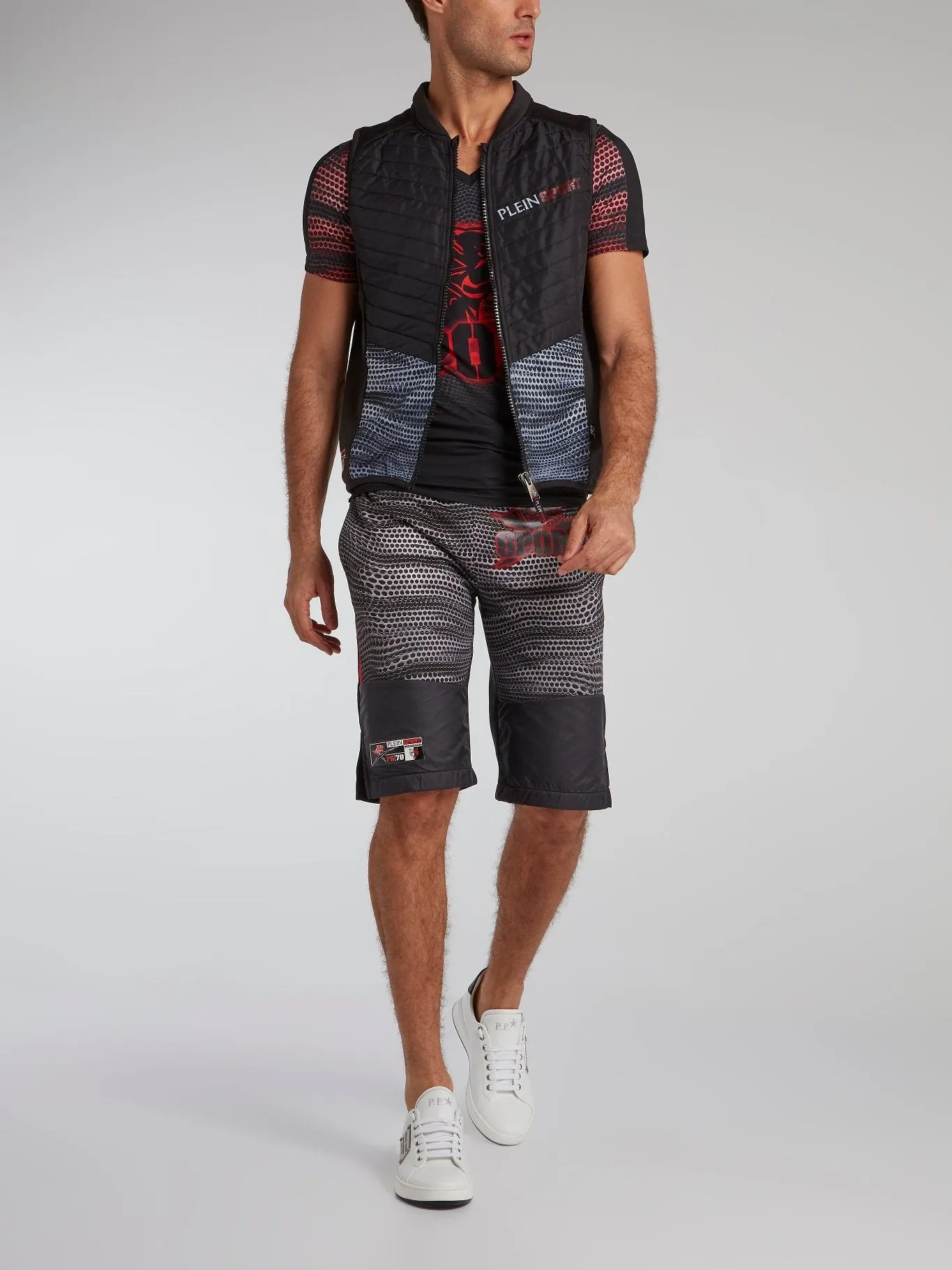 Agassi Black Quilt Jogging Vest