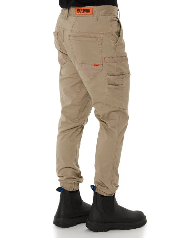 Crossover Slim Fit Jogger Work Pant - Sand