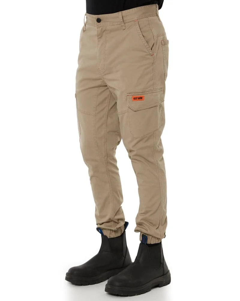 Crossover Slim Fit Jogger Work Pant - Sand