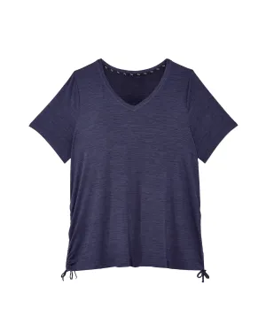 Danica Tee with Side Ties | Navy