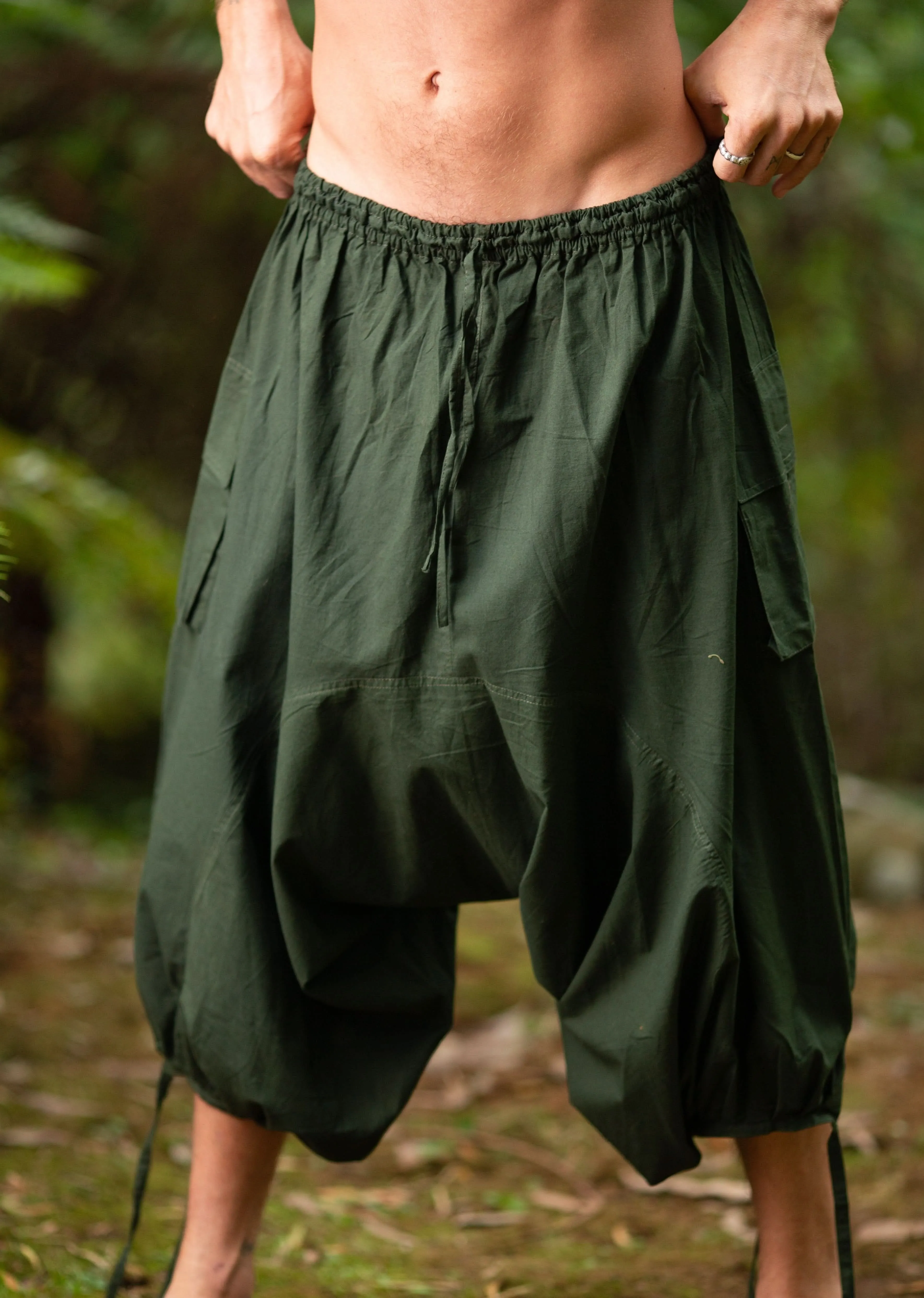 Eriko Cotton Yoga Pants - Green