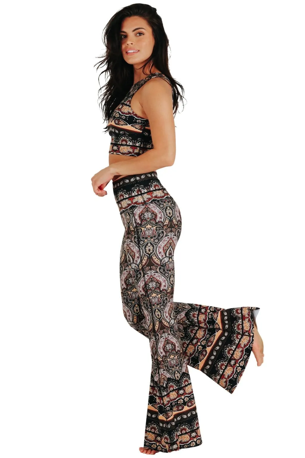 Espresso Yourself Printed Bell Bottoms