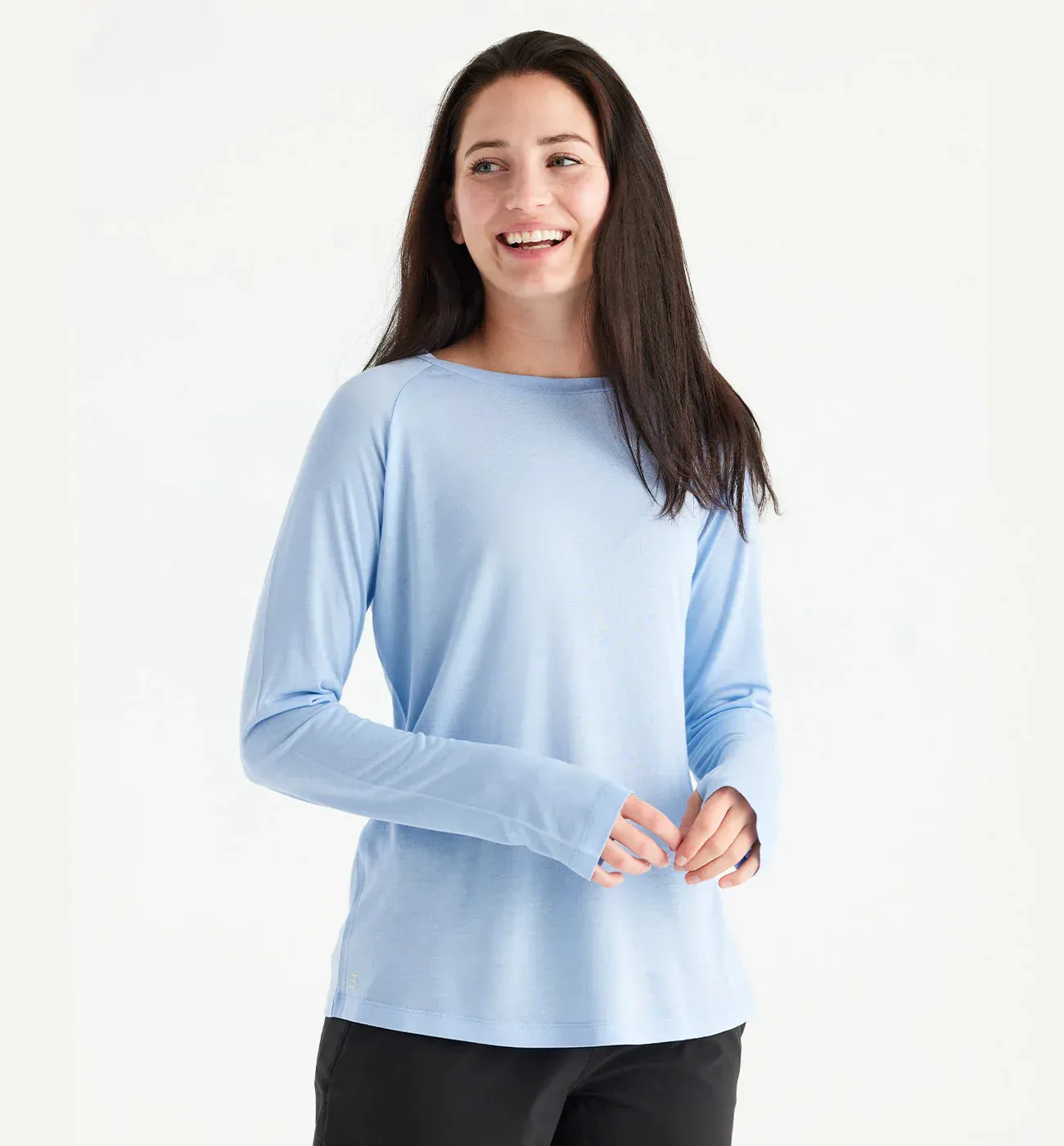 Free Fly Women's Bamboo Lightweight Long Sleeve II in Clear Sky