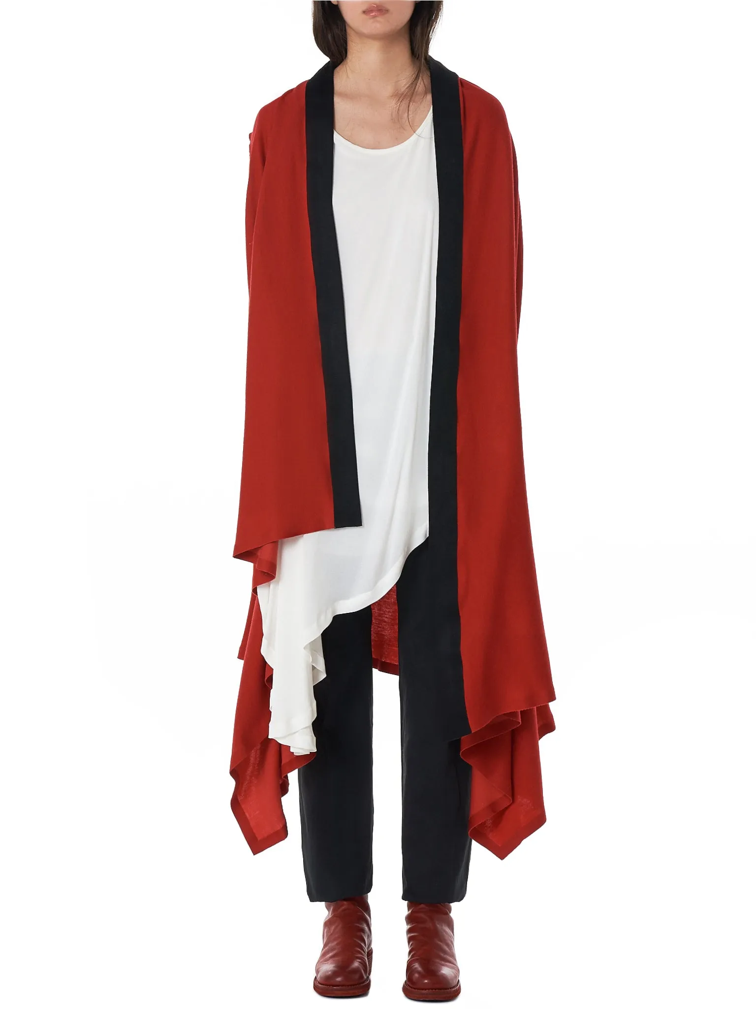 Geometric Knit Vest (00060-RECT-BASED-RED-BLK)