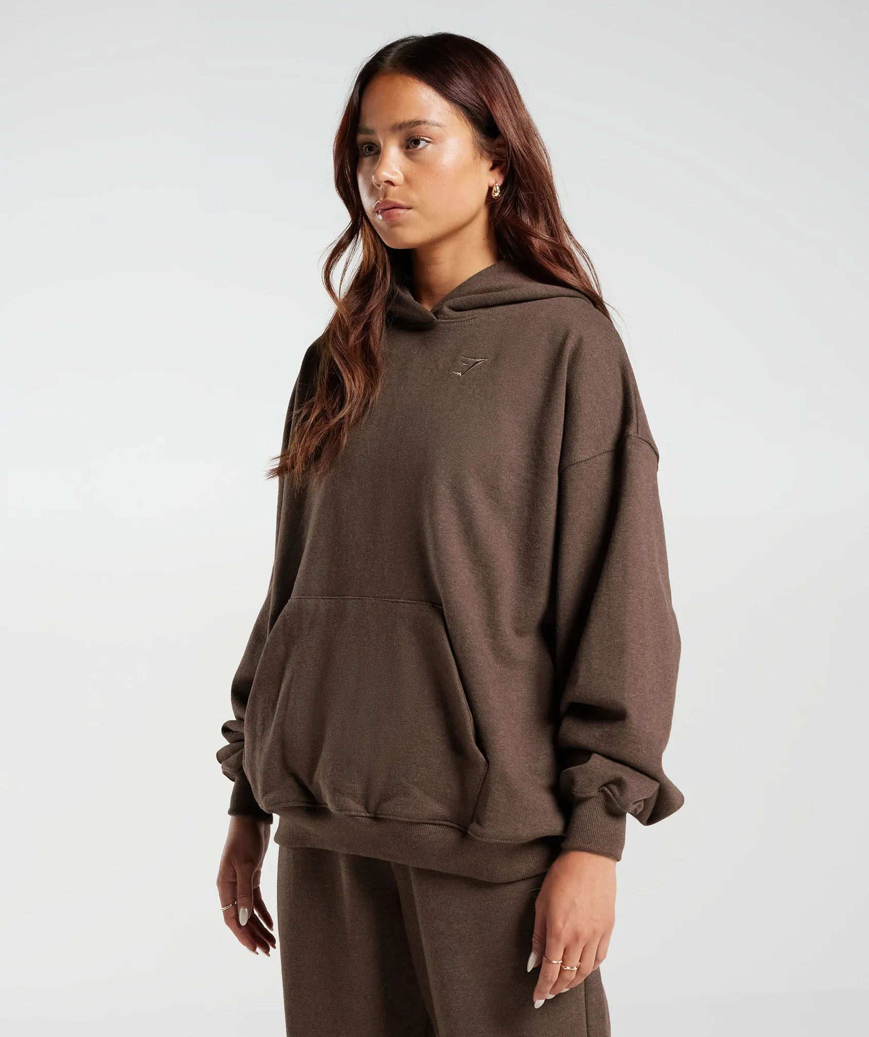 Gymshark Rest Day Sweats Hoodie - Cozy Brown Marl