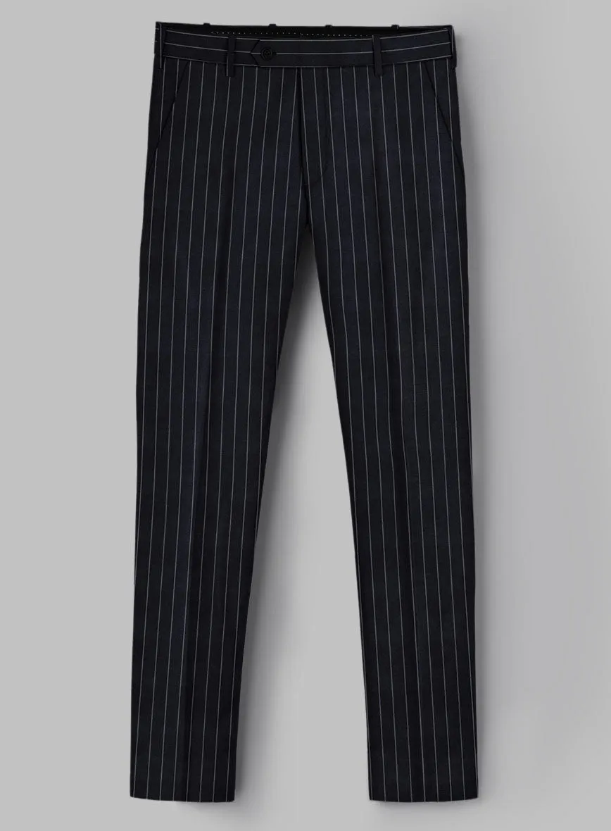 Hardy Minnis Deep Blue Rope Stripe Wool Pants