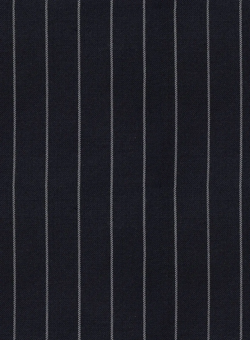 Hardy Minnis Deep Blue Rope Stripe Wool Pants