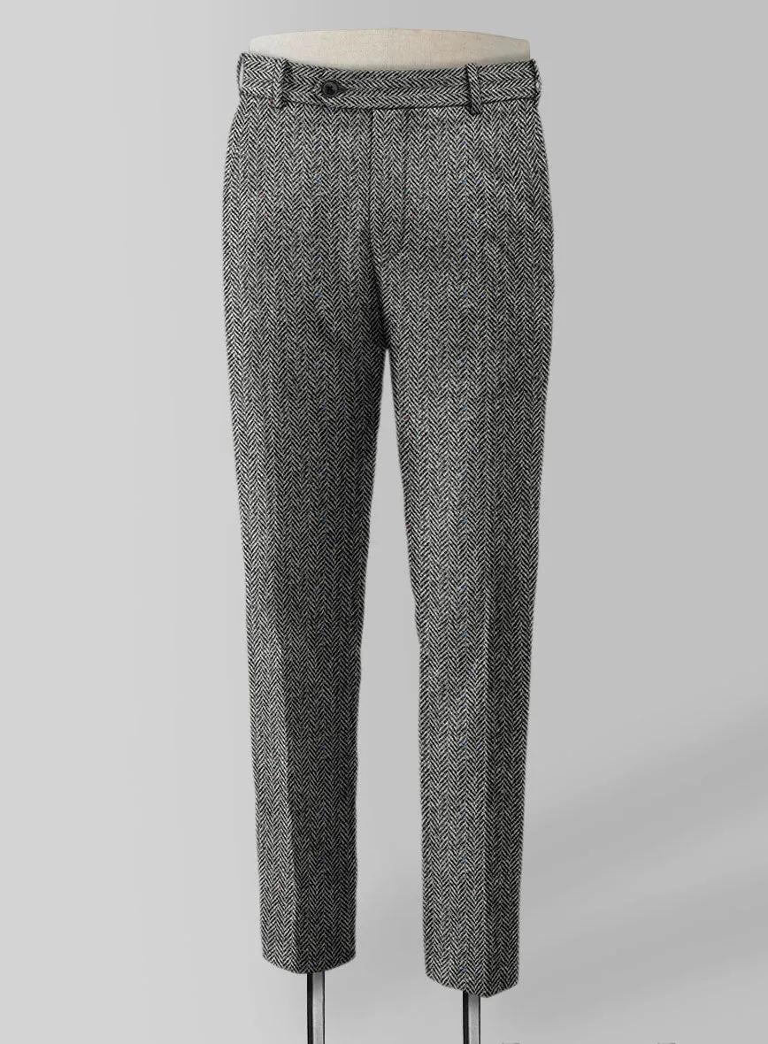 Harris Tweed Gray Chevron Suit