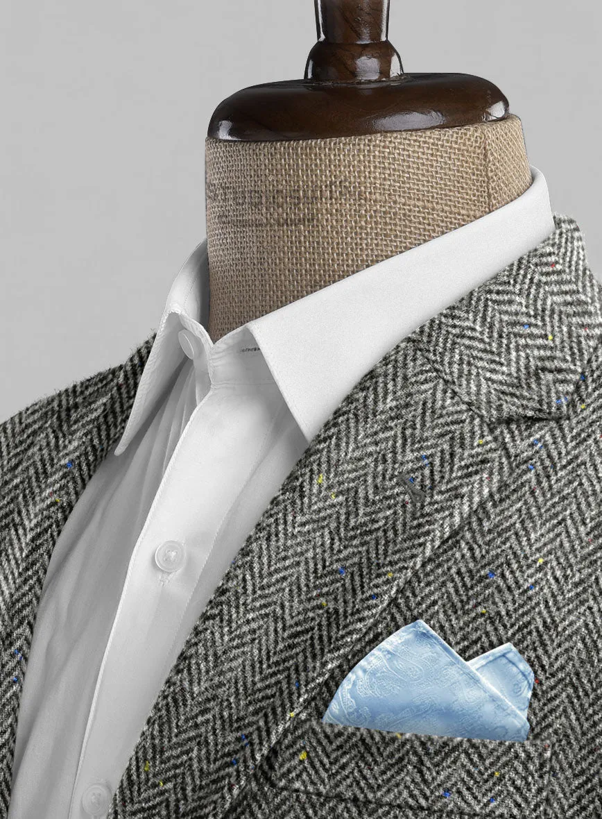 Harris Tweed Gray Chevron Suit