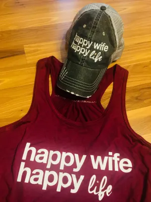 Hats, tanks and Shirts { Happy wife happy life }