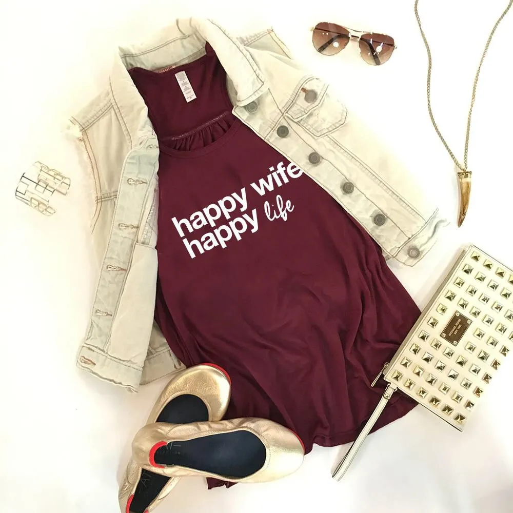 Hats, tanks and Shirts { Happy wife happy life }