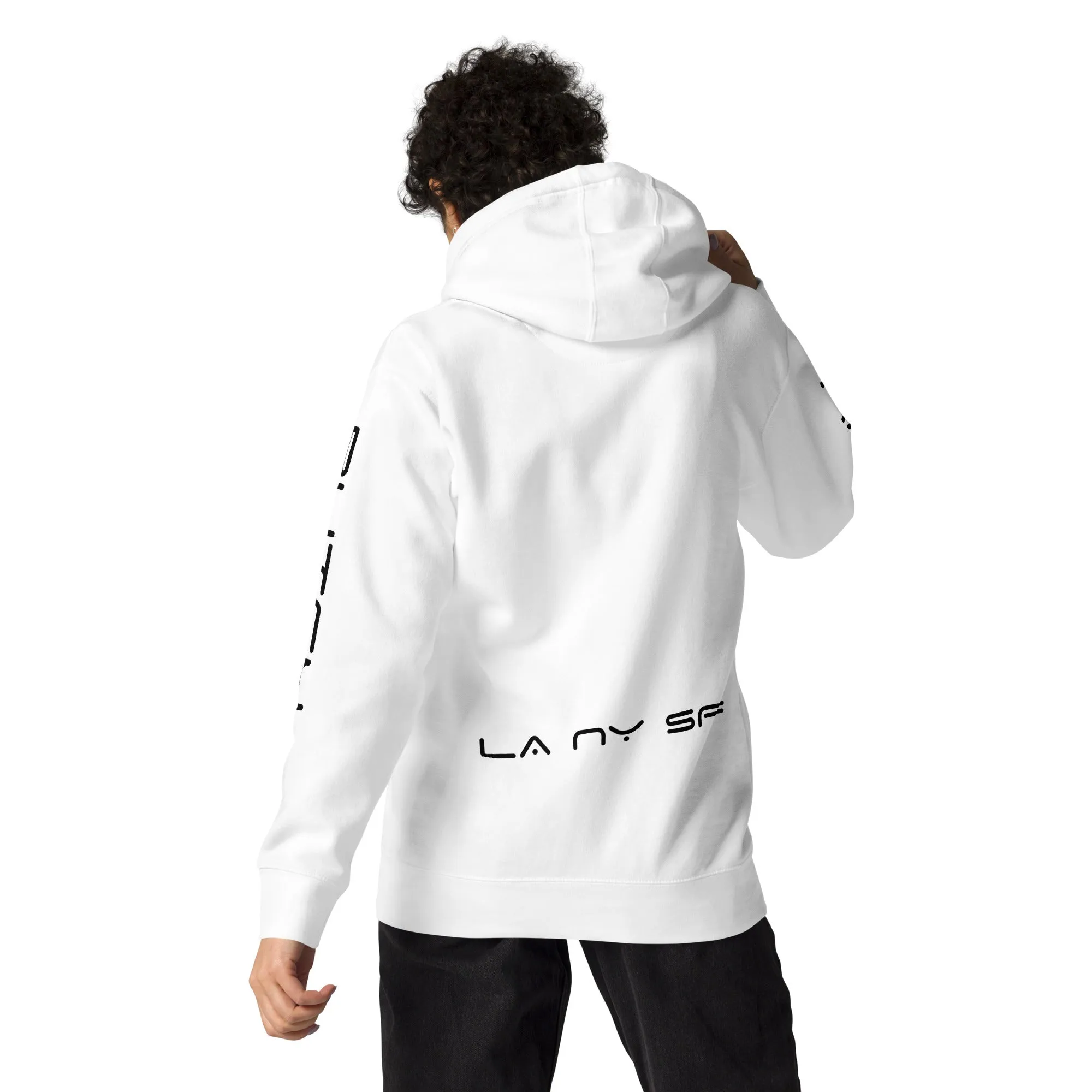 HauteButch White LANYSF Unisex Hoodie