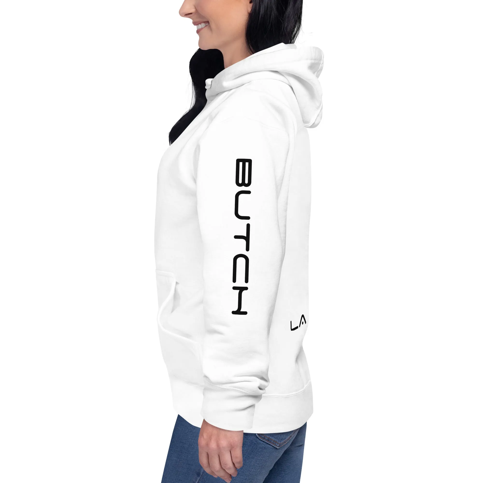 HauteButch White LANYSF Unisex Hoodie