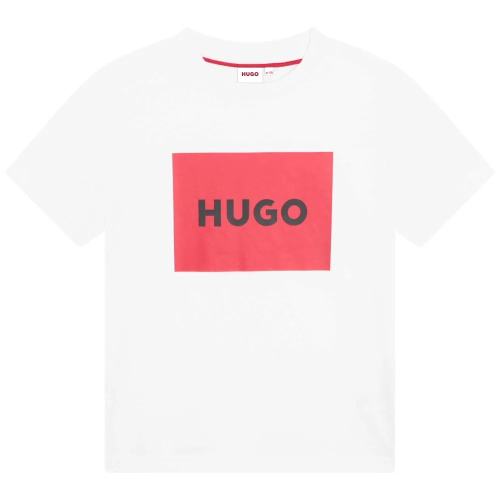 Hugo Kids Short Sleeve T-Shirt - White