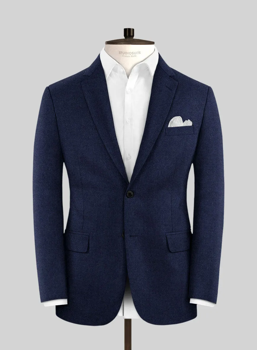 Italian Turna Royal Blue Flannel Suit