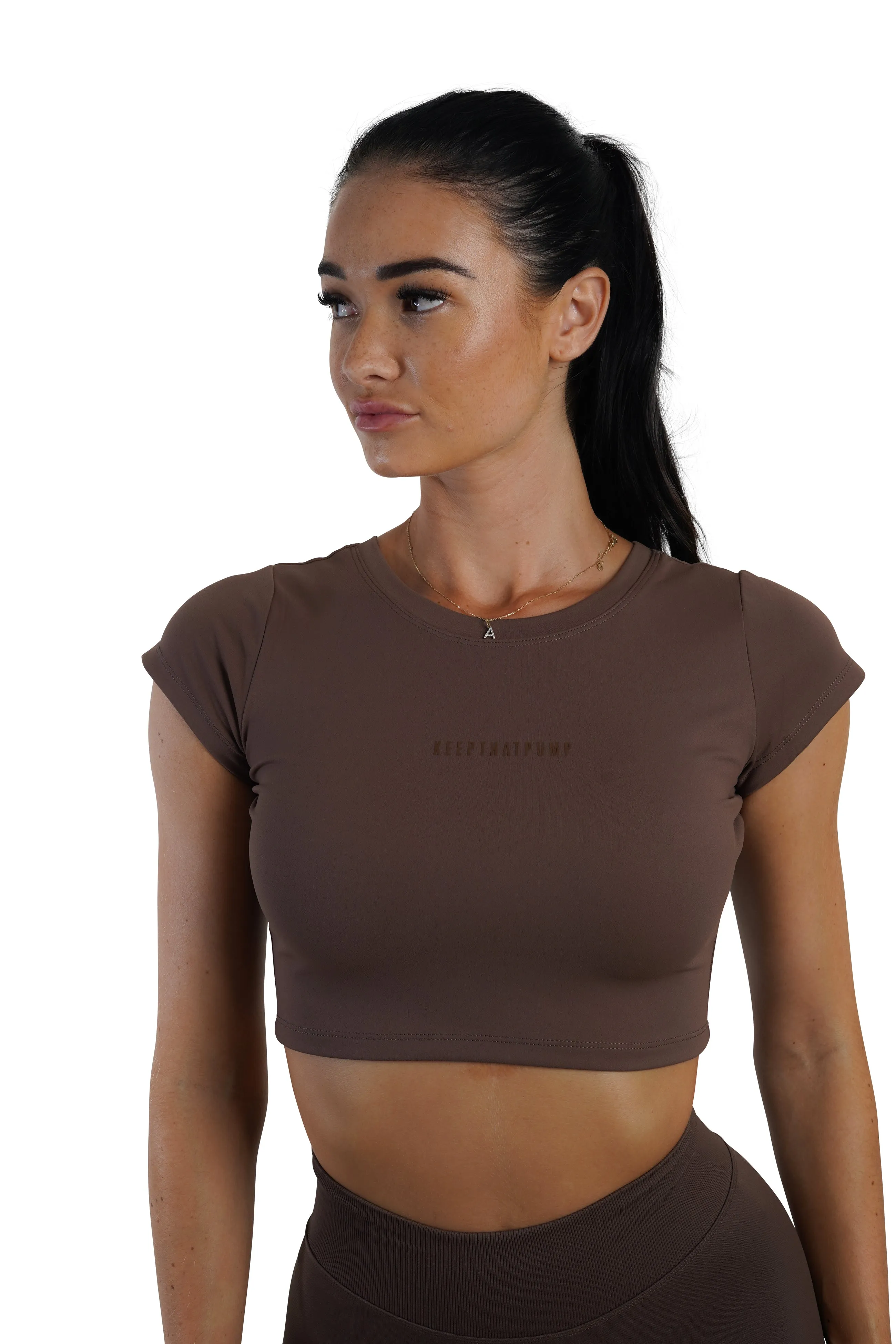 KTP CROPPED TEE - ESPRESSO