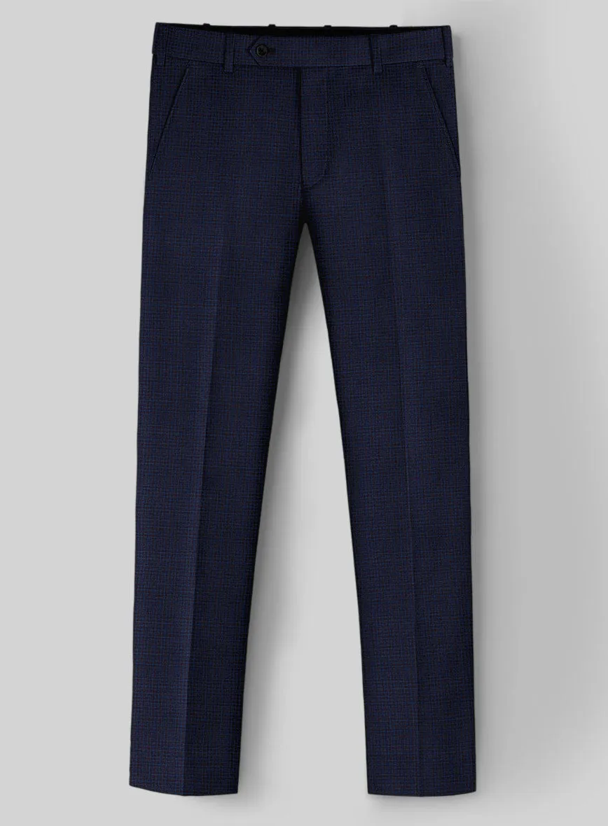 Napolean Alda Gingham Blue Wool Suit