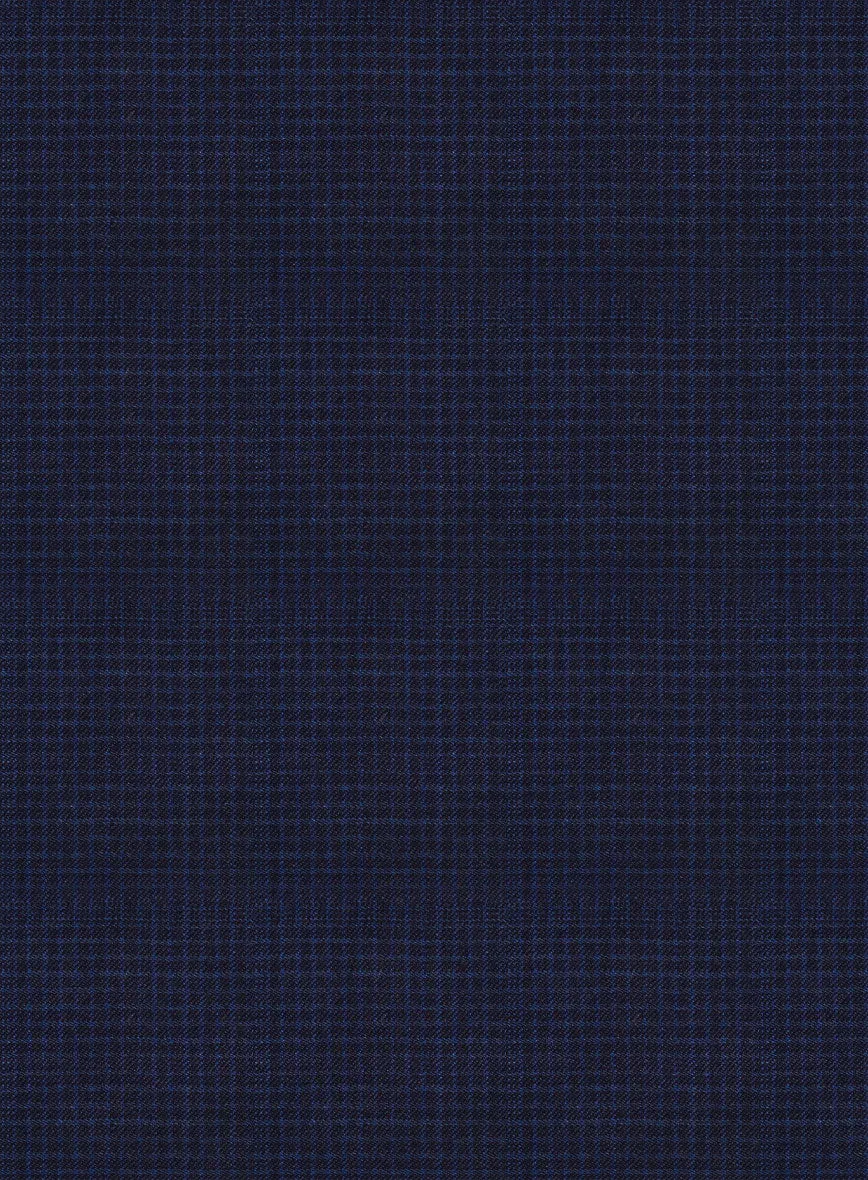 Napolean Alda Gingham Blue Wool Suit