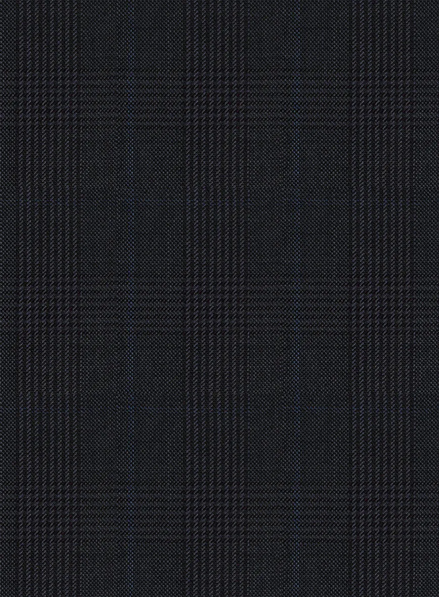 Napolean Esso Tartan Blue Wool Suit