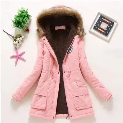 New winter coats, Women's cotton wadded hooded jacket.