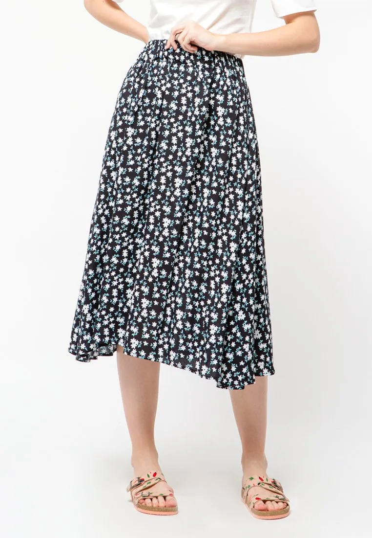 Printed Midi Skirt