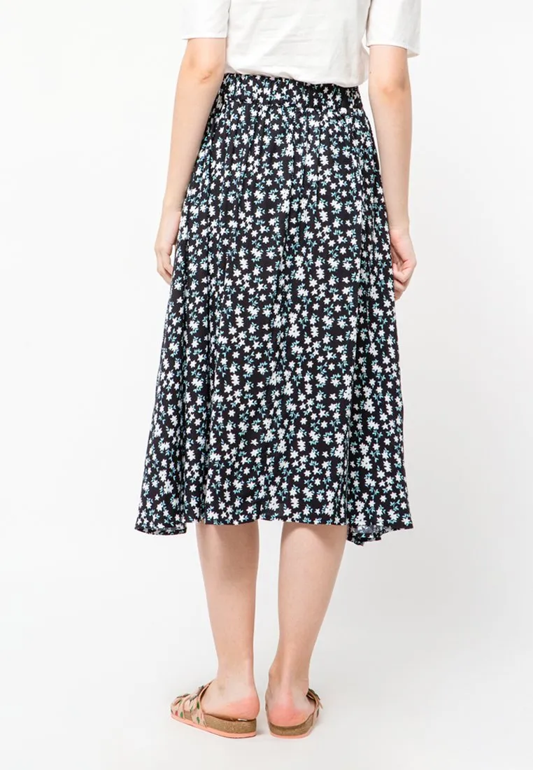 Printed Midi Skirt