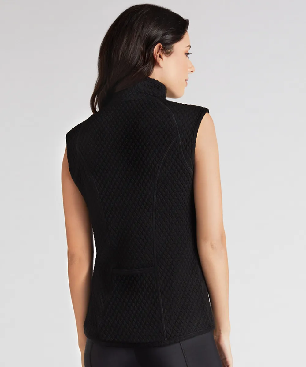 Quilted Lightweight Athletic Vest - Black