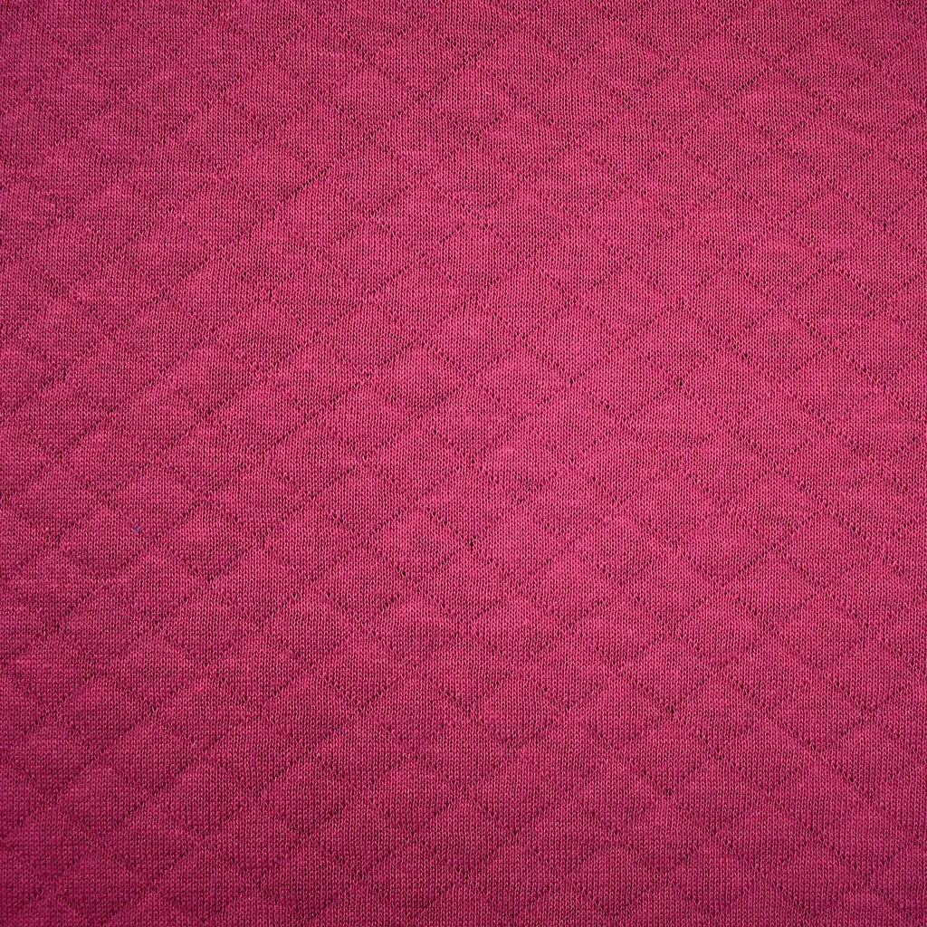 Soft Diamond Quilted Double Knit Raspberry