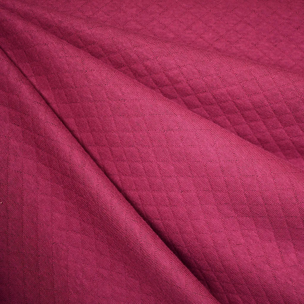 Soft Diamond Quilted Double Knit Raspberry