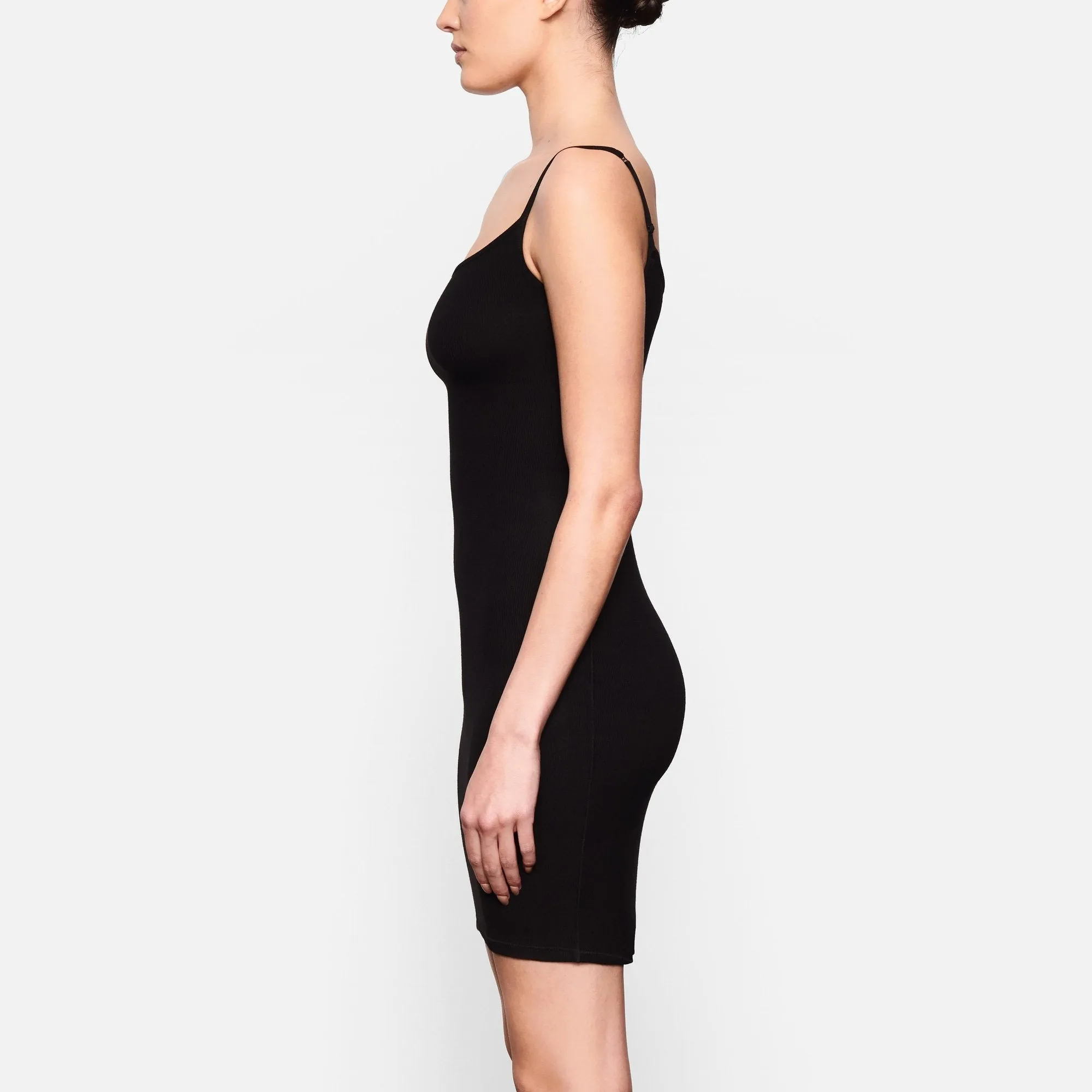 SOFT LOUNGE SLIP DRESS | ONYX