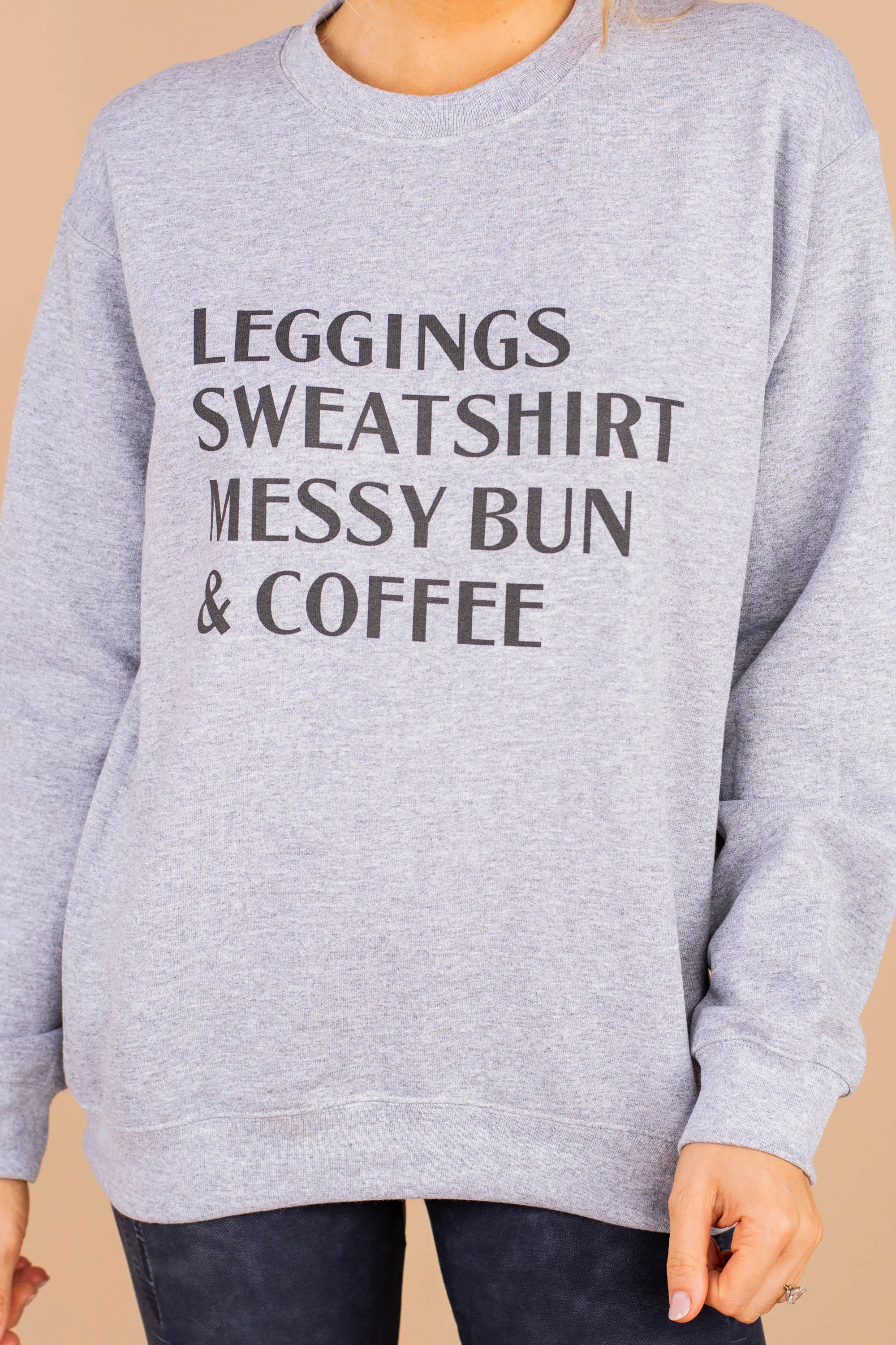 Staying Cozy Sport Gray Graphic Sweatshirt