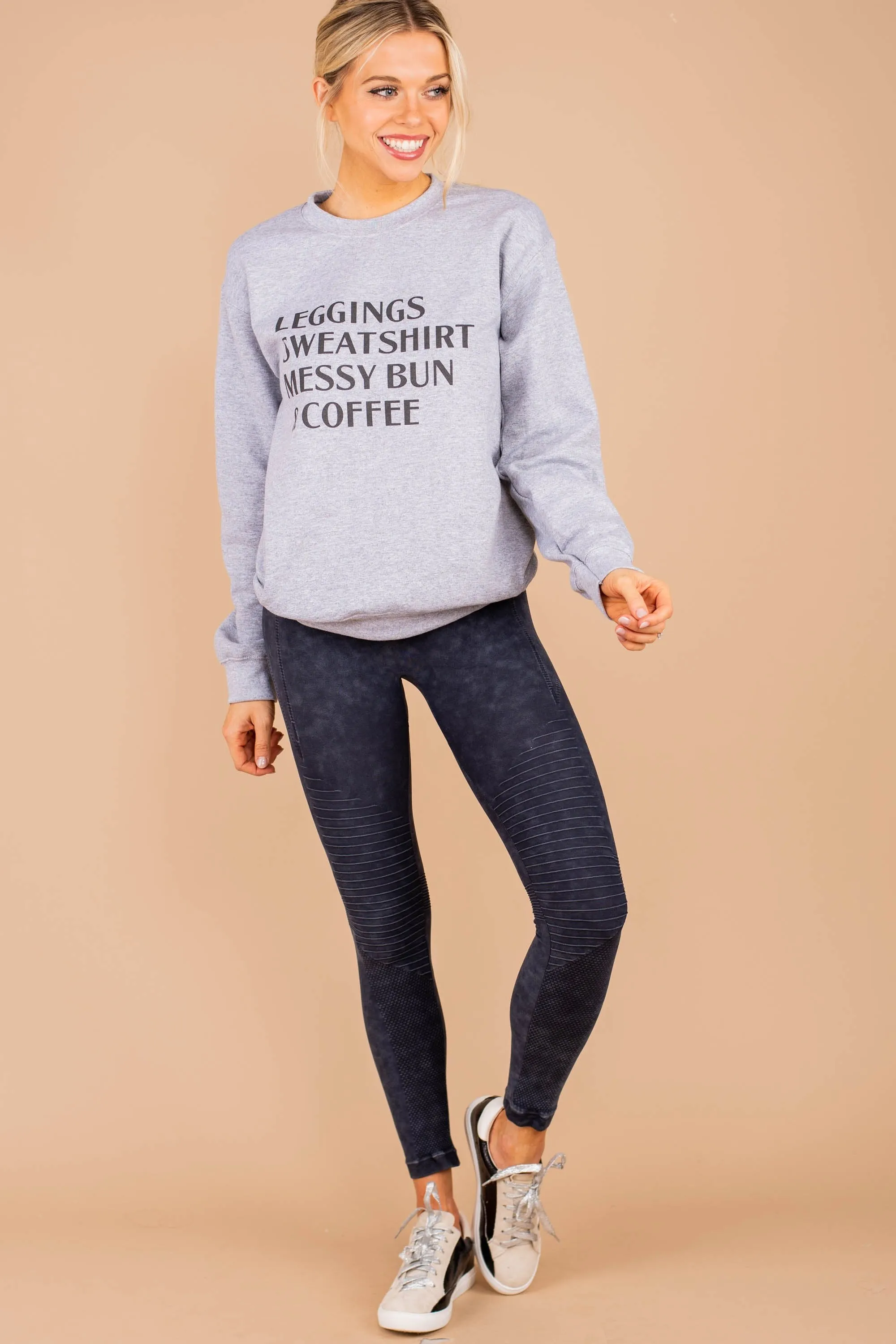 Staying Cozy Sport Gray Graphic Sweatshirt